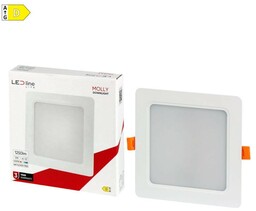 Panel podtynkowy plafon sufitowy kwadratowy 12W 230V biały neutralny