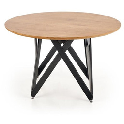 Stół okrągły dąb złoty / czarny mat 120 x 75 cm Mozambik