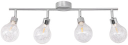 Lampa BULBS listwa sufitowa 4pkt żarówki metalowo - szklane 2507428