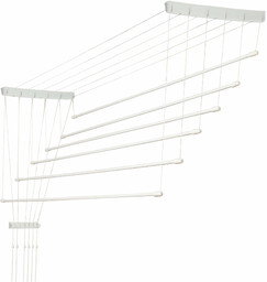 Suszarka sufitowa na pranie Torp, 6 prętów, 160 cm, biała