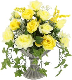 Sztuczne róże w pucharze, sztuczne kwiaty, sztuczne róże, sztuczne róże, bukiet kwiatów, róże, dekoracyjne, główki róż, plastikowe róże, jak prawdziwe, jedwabne, sztuczne kwiaty dekoracyjne