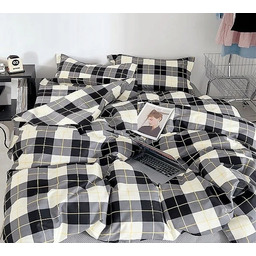 Pościel 220x200 Dwustronna Bawełna Satynowa Collection World Krata