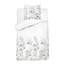 Detexpol Pościel flanelowa 140x200 biała kwiaty polne wrzosowe 4522 B Flanela 2023