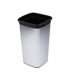 Rothopro Kosz na śmieci IRIS Square 60L srebrny metalik