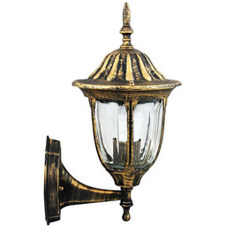 Zewnętrzna LAMPA ścienna FLORENCJA 302564 Polux metalowa OPRAWA elewacyjna retro outdoor IP43 patyna przezroczysta