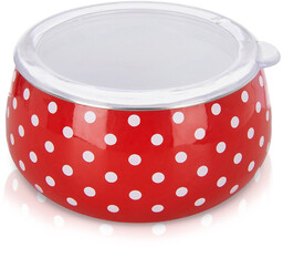Miska emaliowana z pokrywką TECKA 600 ml