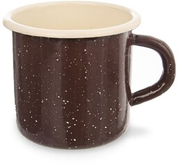 Kubek emaliowany brązowy BROWN 400 ml