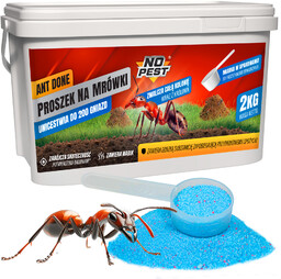 Proszek na mrówki 2kg No Pest Ant Done granulat. Środek na mrówki w domu, ogrodzie.