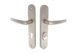 Klamka zewnętrzna antywłamaniowa Schaffner FOX 72 wkładka A/V chrom satyna