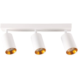 Sufitowa lampa reflektorowa Maribel 321213 Polux na listwie biała złota