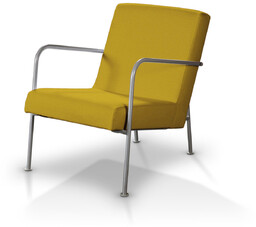 Pokrowiec na fotel Ikea PS, miodowy welwet, fotel Ikea PS, Ingrid