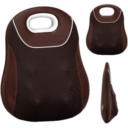 Poduszka masująca masażer na fotel przenośny Brązowy