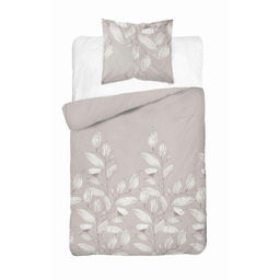 Detexpol Pościel flanelowa 140x200 beżowa liście z jedną poszewką 4943 A Flanela 2024