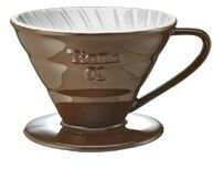 Ceramiczny drip Tiamo z uchem V02 - Brązowy
