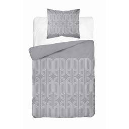 Detexpol Pościel flanelowa 140x200 szara geometria z jedną poszewką 4941 A Flanela 2024