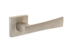 Klamka drzwiowa GAMET LIBRA DH11-25K-G6 z rozetą kwadratową, nikiel/satyna