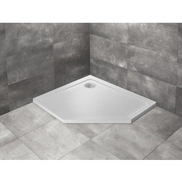Radaway Doros Pt E Stone brodzik pięciokątny 90x80x5cm lewy biały SDRPT9080-01-04SL