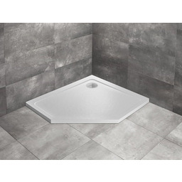 Radaway Doros Pt E Stone brodzik pięciokątny 90x80x5cm prawy biały SDRPT9080-01-04SR