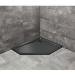Radaway Doros Pt E Stone brodzik pięciokątny 90x80x5cm prawy czarny SDRPT9080-01-54SR