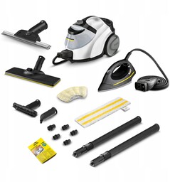 Parownica Kärcher Sc 5 domowa easyfix biała zestaw szczotka dysza do okien