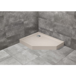 Radaway Doros PT E Compact Stone brodzik pięciokątny 90x80 lewy kaszmirowy SDRPTP9080-05-84SL