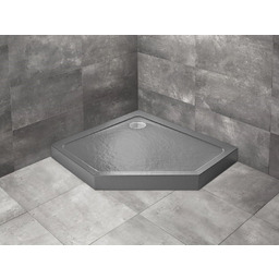 Radaway Doros Pt E Compact Stone brodzik pięciokątny 90x80x11,5cm lewy antracyt SDRPTP9080-05-64SL