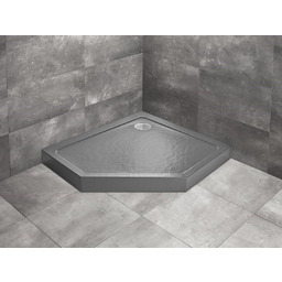 Radaway Doros Pt E Compact Stone brodzik pięciokątny 90x80x11,5cm prawy antracyt SDRPTP9080-05-64SR