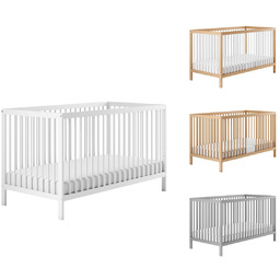 Be4home łóżeczko drewniane 120x60 białe