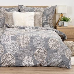 4Home Pościel bawełniana Grey Petals, 160 x 200 cm, 70 x 80 cm, 160 x 200 cm, 70 x 80 cm
