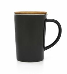 Bredemeijer TEA Porcelanowy Kubek do Herbaty z Zaparzaczem 400 ml Czarny