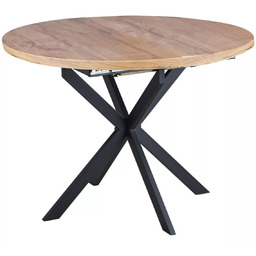 Stół Gaston rozkładany 100 135 cm dąb artisan i czarny mat