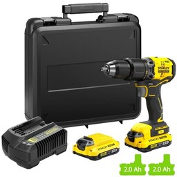 STANLEY Wiertarko-wkrętarka FATMAX SFMCD715D2K-QW Zestaw akcesoriów Akumulator 4Ah gratis!