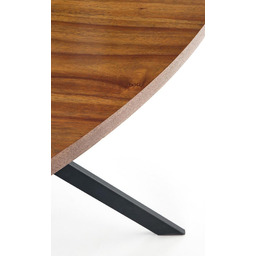 Stół owalny orzech / czarny mat 170 x 90 cm Locarno