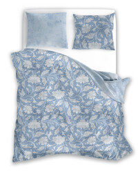 Faro Pościel bawełniana 160x200 Pure 10 niebieska kwiaty