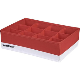 PANTONE  organizer do szafy i szuflad, 1 sztuka, 12 przegródek na bieliznę, organizer szuflad łazienkowych, organizer do przechowywania pokoju, organizer do szafy i szuflad, składany 32 x 22 x 10 cm
