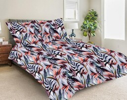 Matex Pościel satynowa 140x200 fioletowa rajski ogród z jedną poszewką SE-48A Exclusive 2