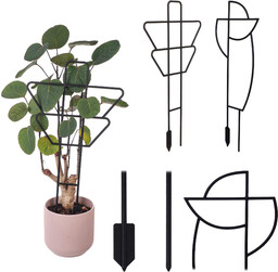 Podpórki do roślin Cerreto geometryczne 43 cm czarne