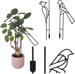 Podpórki do roślin Cerreto ptaki 43 cm czarne
