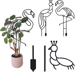 Podpórki do roślin Cerreto ptaki 56 cm czarne