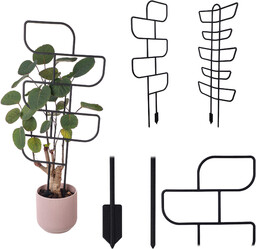 Podpórki do roślin Cerreto geometryczne 56 cm czarne