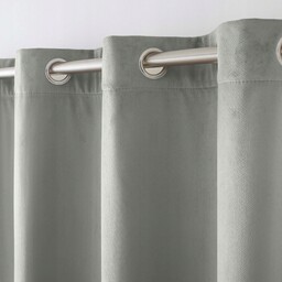 Zasłona Termiczna Szara Podwójny Polar Na Przelotkach 140X260 CM Velvet