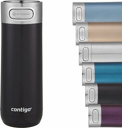 Contigo Luxe Autoseal Kubek podróżny, termos ze stali nierdzewnej, termos próżniowy, szczelny, nadaje się do mycia w zmywarce, kubek do kawy z łatwą do czyszczenia pokrywką, bez BPA, lukrecja