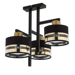 Nowoczesna lampa sufitowa PRO 3 PLAFON czarny/złoty 32147