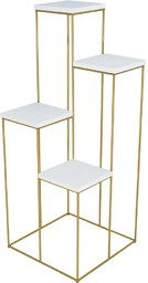 Elior 4-poziomowy kwietnik złoty + biały Czarny mat S3-R36