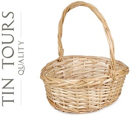 OWALNY NATURALNY KOSZYK WIKLINOWY 34x28x12/14/32 cm