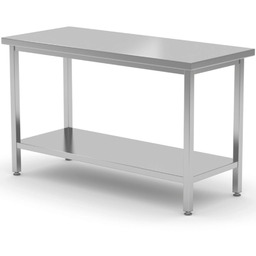 Stół blat roboczy centralny z półką Budget Line 1000 x 600 x 850 mm - Hendi 817162