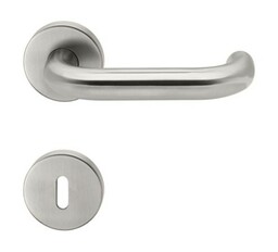 Komplet klamek drzwiowych ze stali nierdzewnej, model 1891