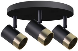 Lampa sufitowa plafon TOBI czarny/złoty Candellux 98-27443
