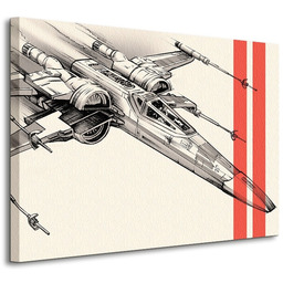 Gwiezdne Wojny Star Wars Episode VII (X-Wing Pencil Art) - obraz na płótnie