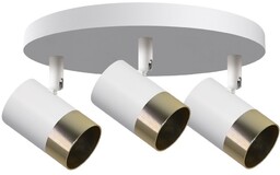 Lampa sufitowa plafon TOBI biały/złoty Candellux 98-27474